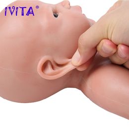 IVITA WB1511 22inch 5.05kg 100% Full Body Silicone Reborn Bebe Doll Realistic Boy Unpainted Baby DIY Blank Dolls Children Toys