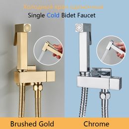 Senlesen Brass Bidet Faucet Single Cold Water Tap Handheld Bidet Spray Shower Set Toilet Shattaf Sprayer Douche Hygienic Shower