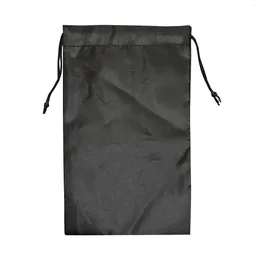Laundry Bags Polyester Washable For Dirty Clothes Home With Drawstring Lightweight Travel Bag Gym Storage Wet Dry Waterproof Black