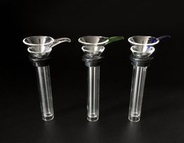 Glass slides set malefemale stem slide funnel tube rubber grommet downstem for water pipe glass bong 3840744