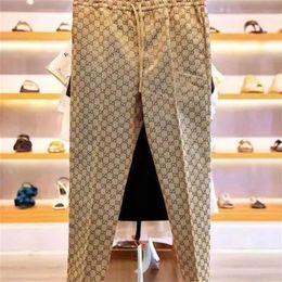 Мужские брюки дизайнерские мужские и женские брюки весна/лето женские джинсовые штаны с двойной буквы. Случайные брюки Большого качества желтые S-4XL