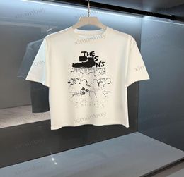 xinxinbuy Men designer Tee t shirt 23ss Paris music concert 1954 Graffiti pattern short sleeve cotton women white black grey SXL1200585