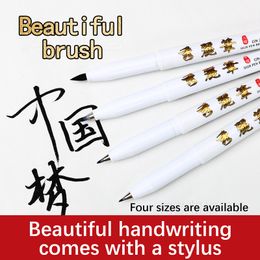 12pcs/lot Hand Lettering Brush Pen Black Ink Calligraphy Pen Markers Art Writing Office School Supplies Stationery Student