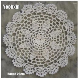 Table Mats 2024 Cotton Placemat Cup Mug Kitchen Christmas Glass Place Mat Cloth Lace Crochet Tea Coffee Doily Dining Pad