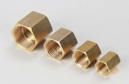 Brass Hex Reducer Pipe Fitting 1/8 1/4 3/8 1/2 3/4 1 inch Thread Copper Adapter Equal Coupler Connector Water Gas Plumbing Joint
