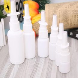 Storage Bottles 10PCS White Empty Plastic Nose Spray Bottle Nasal Pump Refillable Design For Packaging Portable