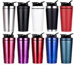 750ml double layer 304 stainless steel vacuum insulation Tumblers shake cup fitness kettle sport protein powder cups Water bottle4867420
