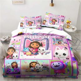 Gabbys Dollhouse Bedding Set Blech Set King Twin Doppelkinderbettwäscheset Mircofiber oder Polyester Bettbedeckungsabdeckung