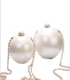 New Elegant white pearl ball handbag Luxury VIP giftDesigner Shoulder Bag Fashion women039s Clutch Wallet Mini Evening bag SIZE2257525
