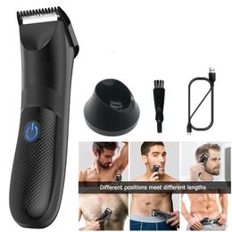 Groin Area Hair Trimmer Lawn Mower Ceramic Blade Waterproof Wet Dry Clippers Pubic Armpit Body Ultimate Hygiene Razor 240408