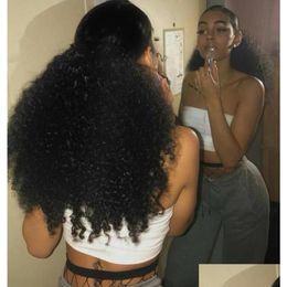 RAIL RACO DE 100 Clipe de cabelo natural brasileiro em extensões de rabo de cavalo humano kinky curly dstring afro pônei caudas de entrega de gotas de produtos de entrega otoiq