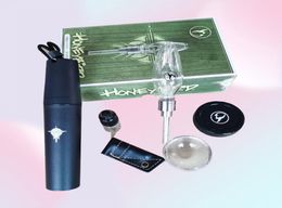 Honeybird Glass Dab Kit Smoking Straw Pipe with 510 Thread Quartz Titanium Ceramic Nail Tips Available Dabber Heating Rig 1Pcs Sal9920153