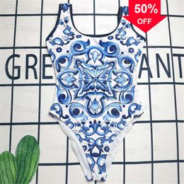 DEALS New Fashion Designer Wholesale Womens Swimwears Sexy Bikinis Swimsuits Vintage Printed Womens Swimwear One Piece Diving Surfing Padded Swimsuit Beach Bath