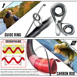 Sougayilang Fishing Rod and Reel Combo 1.8/1.98/2.1m Casting Rod and 7.2:1 Gear Ratio Metal Spool Baitcasting Fishing Reel Pesca