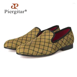 Casual Shoes Four Colors Lattice Men Velvet Fashion Loafers Plus Size Smoking Slipper Men's Flats US 4-14