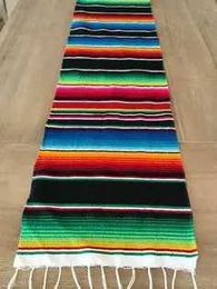 Blanket Blankets Mexico Handmade Striped Ethnic and Throws Tassel Beach Towel Picnic Mat red Tablecloth Table Runner Bedspread on The Bed