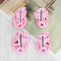 Dog Apparel 4pcs Sandals Summer Shoes Mesh Breathable For Puppy Supplies ( 4 5x5 5cm )
