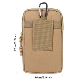 Men Outdoor Single/double Layer Tactical Wallet Pocket EDC Molle Bag Phone Pouch Waist Purse