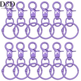 10pcs Metal Swivel Lobster Clasp Spring Snap Alloy Keychain Swivel Trigger Clips Claw Clasps Fastener Hooks Hanging Buckle