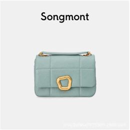 Song Chocolate series Designer New Leather Messenger chain soft mobile phone small square bag 240411