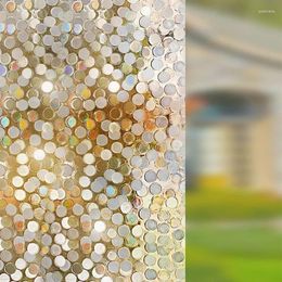 Window Stickers 45x100cm Glittering Home Bathroom Toilet Decorative Dot Sequins Shading Bedroom Grilles Glass Film 3D Sticker Waterproof