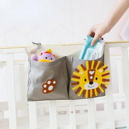 Baby Playpen Hanging Bag Bedside Storage Bag Baby Crib Organizer for Bed Bunk Bed Rails Toy Diaper Pockets Bed Holder