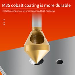 1PCS M35 High-Speed Steel 90 Degree Cobalt Coated High-Efficiency Wear-Resistant Chip Removal And Burr Removal Chamfering Tool