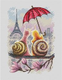 Spring in Paris 16CT 14CT Canvas Unprinted Top Quality Cross Stitch Kits Embroidery Arts DIY Handmade Needlework Home Decor
