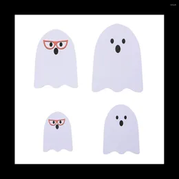 Party Decoration Halloween Ghosts - Tabletop Decorations Wooden Ghost Crafts 4PCS Cute For Centerpiece Tiered Tray Home Window