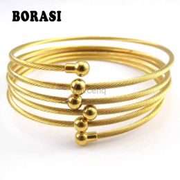 Bangle New 2016 Yellow Gold Colour Twist Wire Mesh Hand Bangle Charm Bracelets Pulseiras Fashion Jewellery For Perfume Women Bijoux 240411