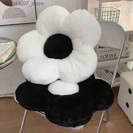 Cushion/Decorative Pillow Flower seat cushion sofa cushion office chair cushion black and white seat cushion sofa cushion waist support room decoration