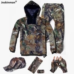 Pants Summer Outdoor Skin Thin Breathable Antimosquito Fishing Suit Bionic Camouflage Hunting Suit Sun Protection Hooded Jacket Pants