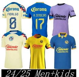 23 24 25 Club America Soccer Jerseys Liga MX HENRY J.QUINONES D.VALDES 3RD A.ZENDEJAS FIDALGO 2023 2024 HOME AWAY Third Maillot Fans Slim Football Shirts tops S-4XL