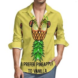 Men's Casual Shirts Swingers Pineapple Shirt Male Fruit Autumn Harajuku Blouses Long Sleeve Trending Oversized Tops Birthday Gift