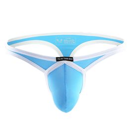 Sexy Thong For Mens Underwear Men Breathable Low Waist Briefs Gay Sissy T-Pants G-String Tanga Hombre U-Convex Underpants