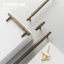 Dooroom Antique Brass Stripe Furniture Handles Modern Wardrobe Dresser Cupboard Cabinet Drawer Wine Bar Shoe Box Pulls Knobs