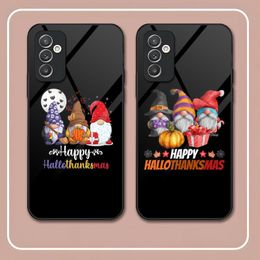 Gnome Christmas Little Cute Phone Case Glass For Samsung A52 A22 A51 A12 A32 A42 S22 S21 S21FE S20 Ultra Note 20 10 Pro Plus