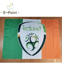 Ireland National Football Team On Ireland Flag 3ft5ft 150cm90cm home garden flags Festive6088650