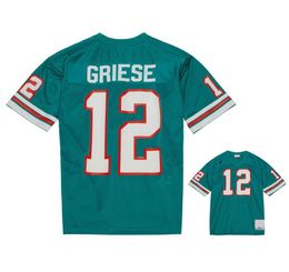 Stitched football Jerseys 12 Bob Griese 1973 mesh Legacy Retired retro Classics Jersey Men Women Yourth S-6XL