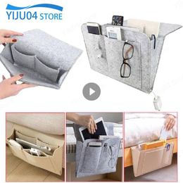 Bedside Storage Bag Felt Pouch Couch Organiser Bed Holder Pocket Desk Bag Sofa TV Remote Control Hanging Rack Home Storage Pouch