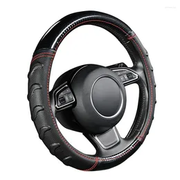 Steering Wheel Covers Massage Car Cover Soccer Pattern Splice Light Leather Universal Fits Most Styling