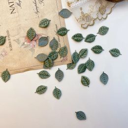 Mini Green Velvet Leaf DIY Handmade Jewelry Clothing Sweater Hair Accessories Fabric Leaves Ornament New Applique Padded Patches