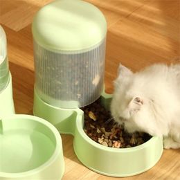 2.1L Cat Automatic Feeder Water Dispenser Large Capacity Dog Food Container Column Shaped Filtered Drinking Bowl Pet Supplies