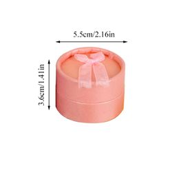 Bowknot Round Jewellery Box Earring Rings Necklace Box Jewellery Gift Box Organiser Holder Gift Package Storage Jewellery Holder