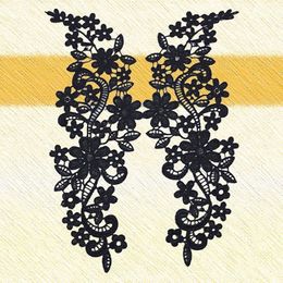 Elegant Crochet White Lace Embroidery Floral Neckline Collar Sewing Applique Black DIY Apparel Sewing & Fabric Patches