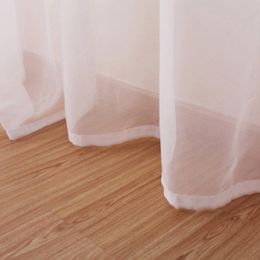 White Sheer Curtains Grommet Semi Transparent Light Filtering Window Drapes Solid Colour Elegant for Bedroom Living Room 1 Panel