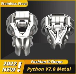 2022 316 Stainless Steel Python V7.0 3D Printed Male Device Cobra Cock Mamba Cage Penis Ring Adult Sex Toys5846591