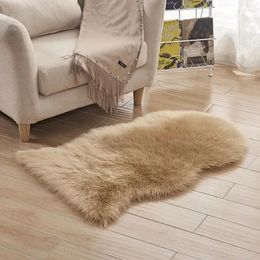 Carpets Fashion Home Irregular Carpet Bedroom Cold Mat Bay Window Office Chair Cushion Sofa White