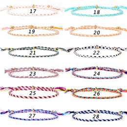 Color Handmade Woven Thread Wrap Bracelet Simple Rope Knot Bracelet Friendship Bracelets Unisex Tassel Bracelet Bohemian Jewelry