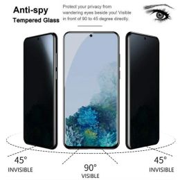 Anti Peep Privacy Screen Protector For Samsung Galaxy S22 S23 S21 S20 FE Note 20 Ultra 10 S9 S10 Plus S10E Tempered Glass Film